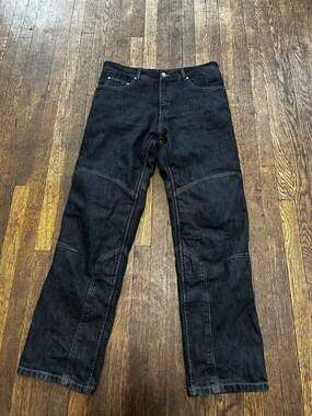 Iron Workers Bilt Steel Motorcycle Jeans Black Aramid Lined Size 34/32